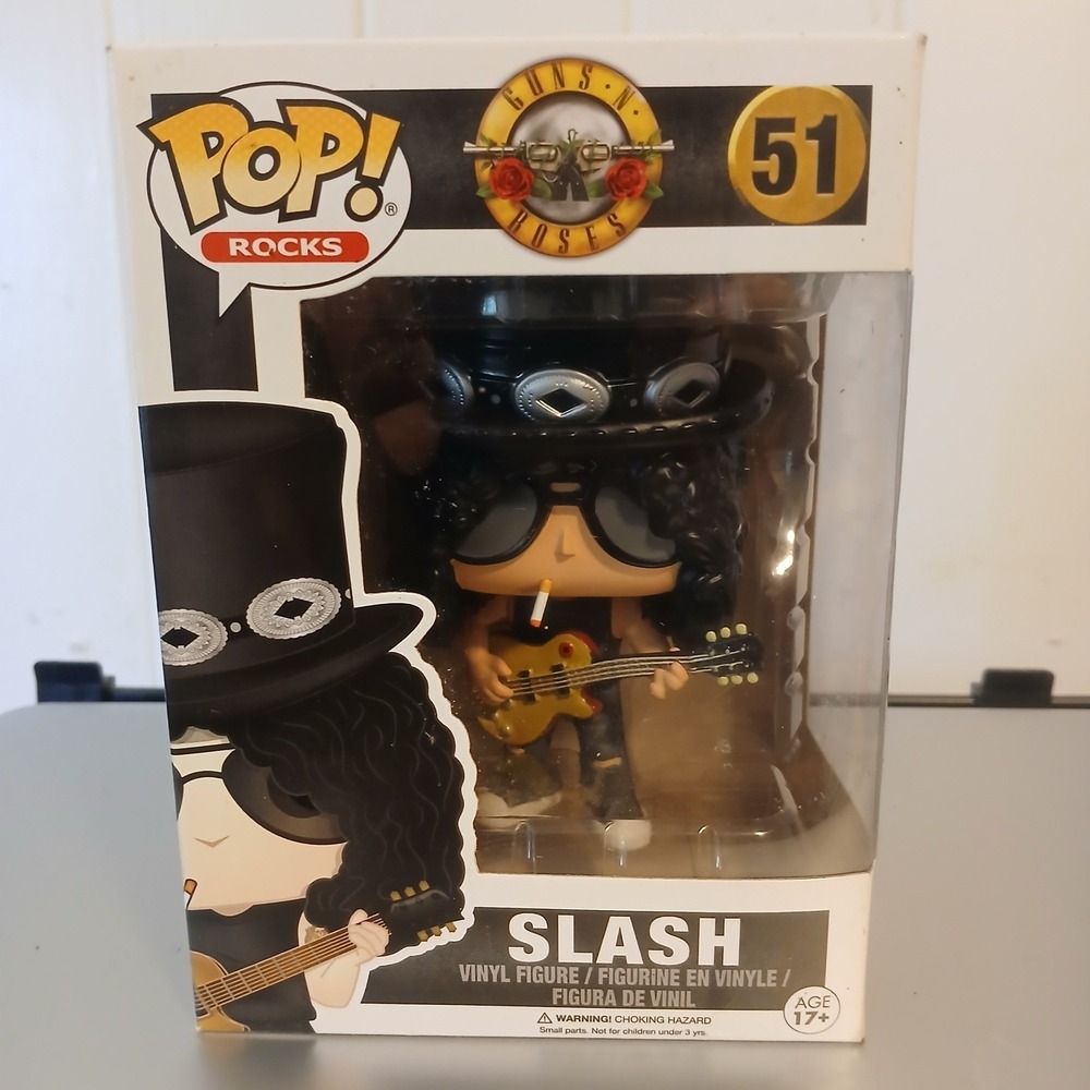 Funko Pop Rocks Guns N Roses SLASH Vinyl Figure #51 Music New in Imperfect Box